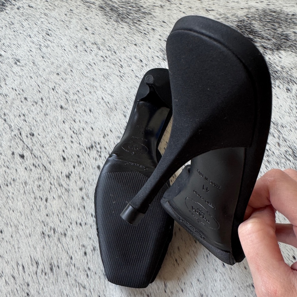 Prada - Silk Bow Mules - Sz 41 - Picture 3 of 4